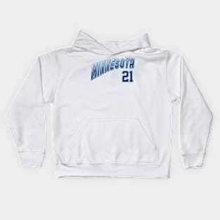 Retro Minnesota Number 21 Kids Hoodie